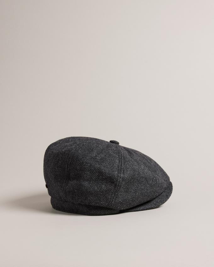 Chapeau Ted Baker Wool Felt Baker Boy Noir Homme | UEK-61090558